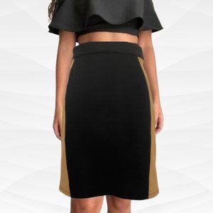 Romeo & Juliet Couture Bodycon Pencil Skirt Black & Brown Size S